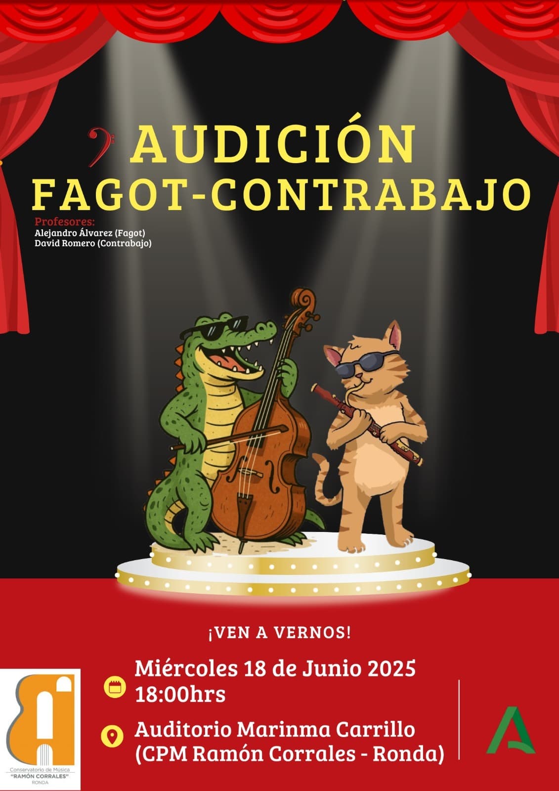 Cartel Audición Fagot y Contrabajo